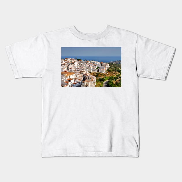 Frigiliana Andalusia Costa del Sol Spain Kids T-Shirt by AndyEvansPhotos